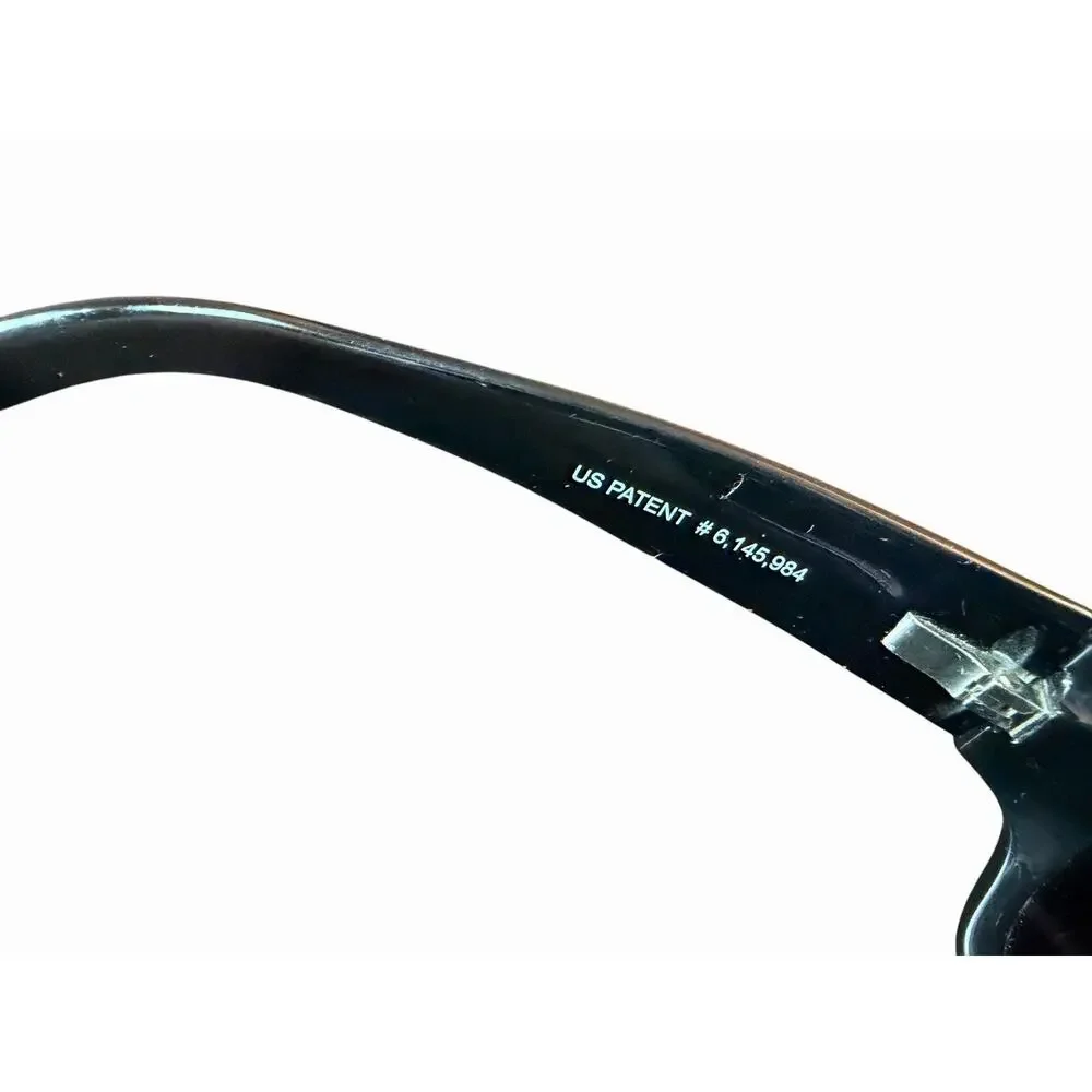 Maui Jim MJ 111-02 Sunglasses Gloss Black Polarized Italy Used